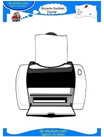 Çocuklar İçin Yazıcı-Fax Boyama Sayfaları 